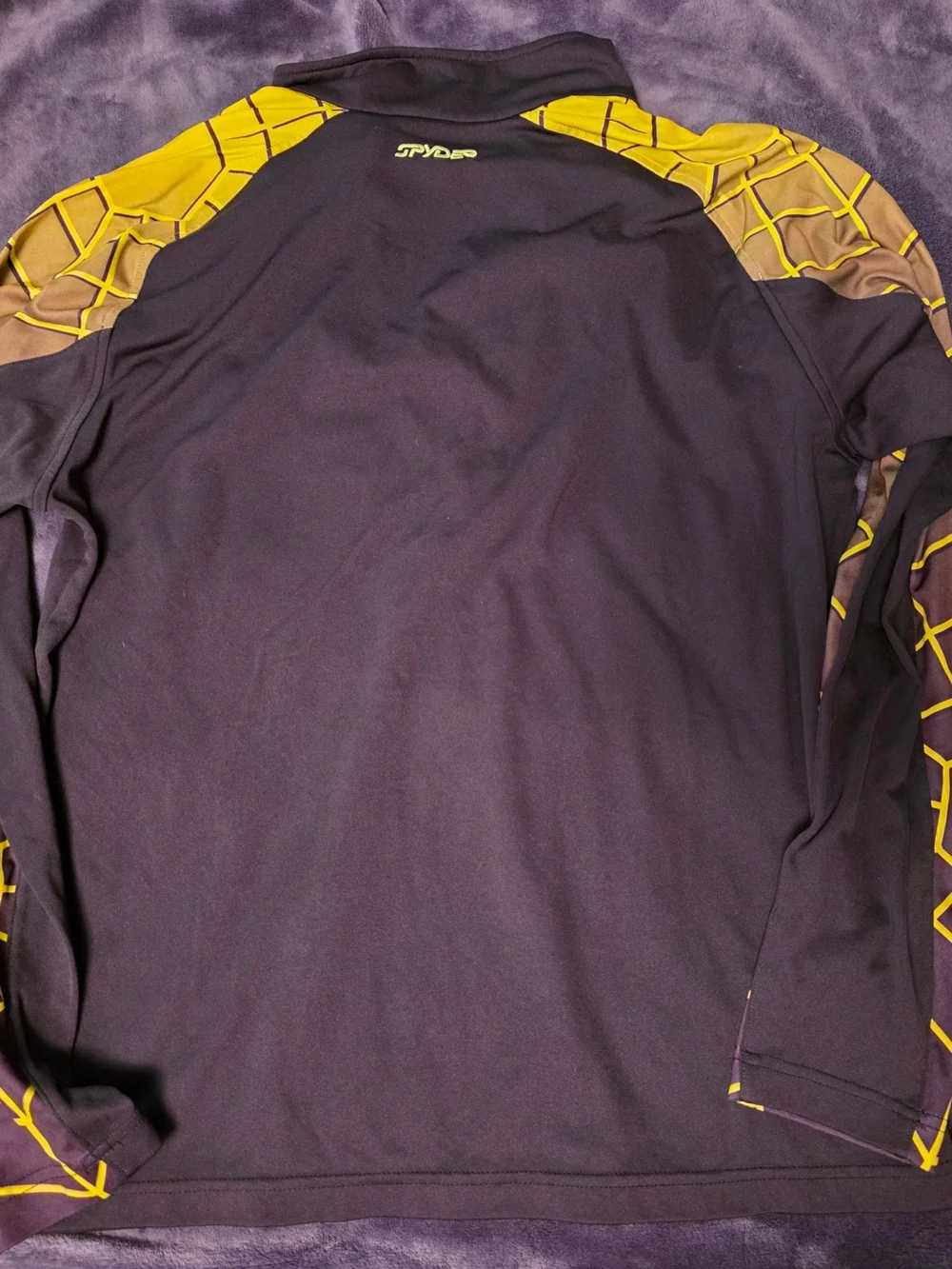 Spyder Men’s Black and Yellow Quarter-Zip
